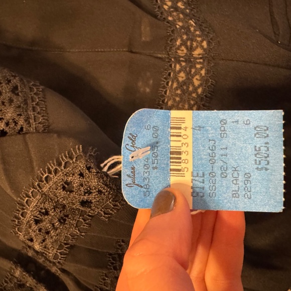 Self-Portrait Lace Bodice Straight Leg Crepe Jumpsuit - Picture 3 of 4